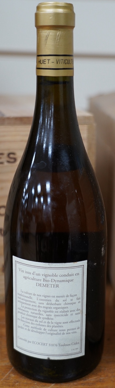 Two sealed cases of twelve bottles (twenty-four bottles) of 1995 Vouvray Clos Du Bourg, in cardboard boxes, purchased en primeur from The Wine Society. Condition - good.